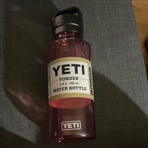 YETI Magenta Water Bottle with Black Cap